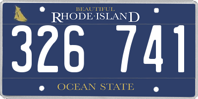 RI license plate 326741