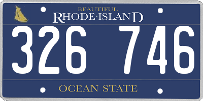RI license plate 326746
