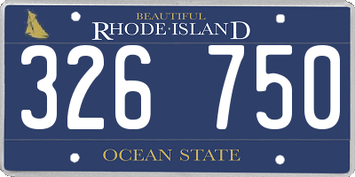 RI license plate 326750