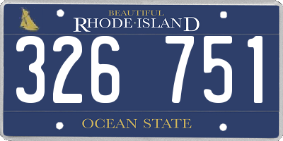 RI license plate 326751
