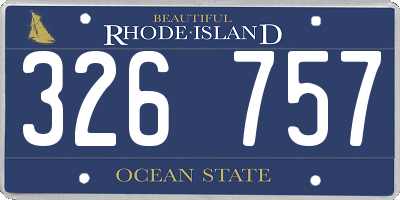 RI license plate 326757