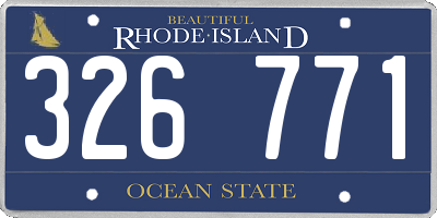 RI license plate 326771
