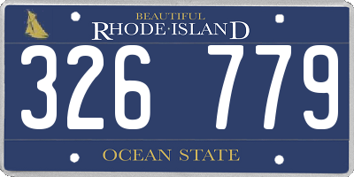 RI license plate 326779