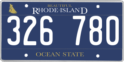 RI license plate 326780