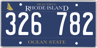 RI license plate 326782