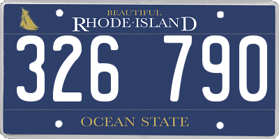 RI license plate 326790