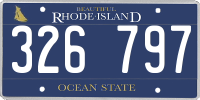RI license plate 326797