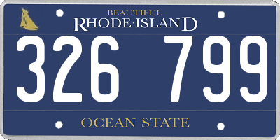RI license plate 326799