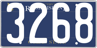 RI license plate 3268