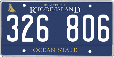 RI license plate 326806