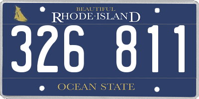 RI license plate 326811