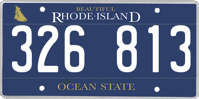 RI license plate 326813