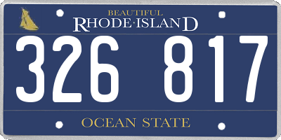 RI license plate 326817