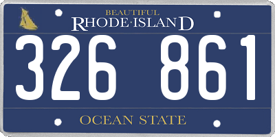 RI license plate 326861