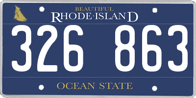 RI license plate 326863