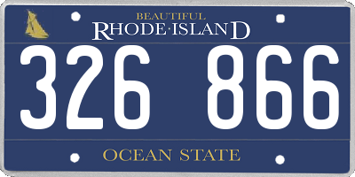 RI license plate 326866
