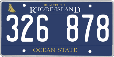 RI license plate 326878