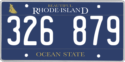 RI license plate 326879