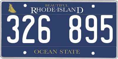 RI license plate 326895