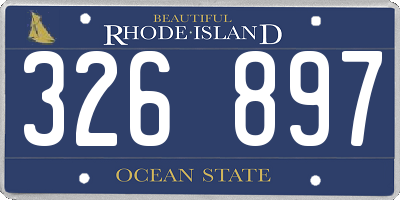 RI license plate 326897