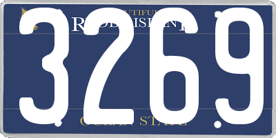 RI license plate 3269