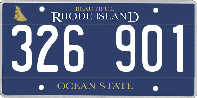 RI license plate 326901