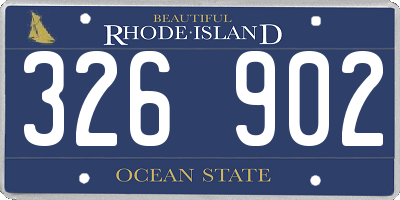 RI license plate 326902