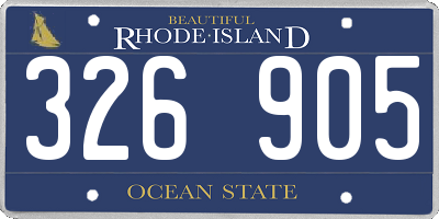 RI license plate 326905