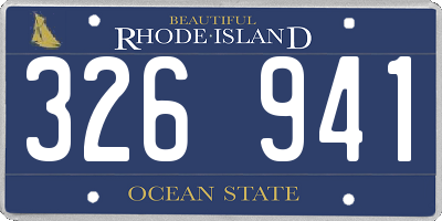 RI license plate 326941