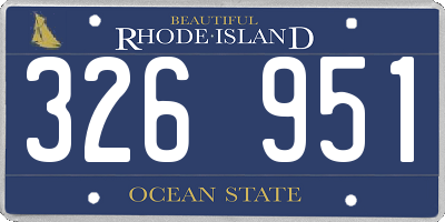 RI license plate 326951