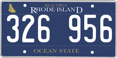 RI license plate 326956
