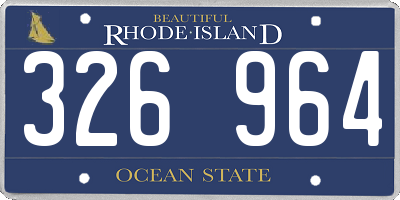 RI license plate 326964