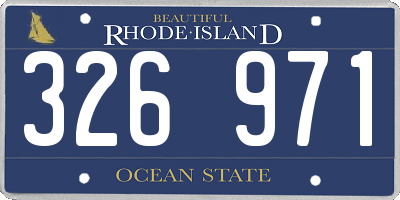 RI license plate 326971