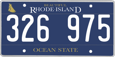 RI license plate 326975