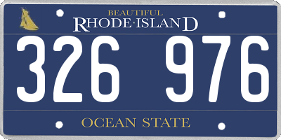 RI license plate 326976