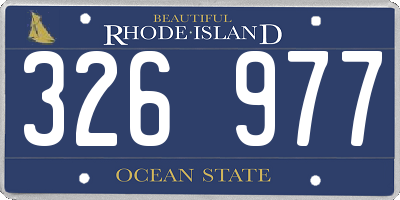 RI license plate 326977