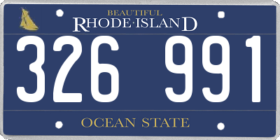 RI license plate 326991