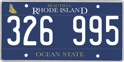 RI license plate 326995
