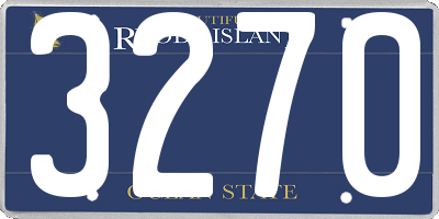 RI license plate 3270