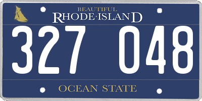 RI license plate 327048