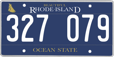 RI license plate 327079