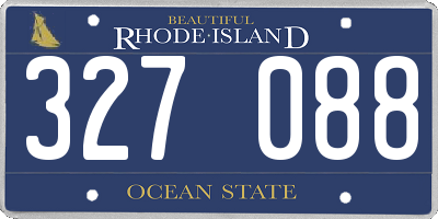 RI license plate 327088