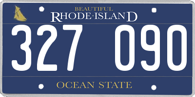 RI license plate 327090