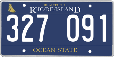 RI license plate 327091