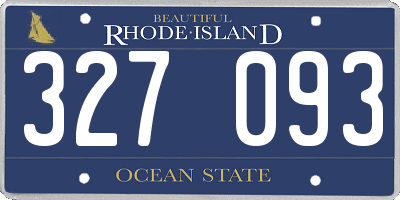 RI license plate 327093