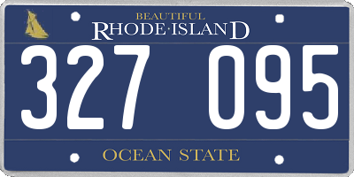 RI license plate 327095