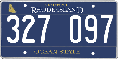RI license plate 327097