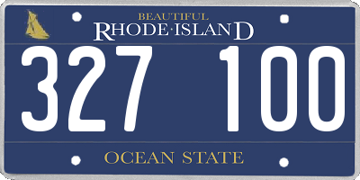 RI license plate 327100