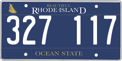 RI license plate 327117