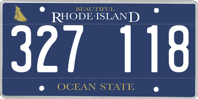 RI license plate 327118
